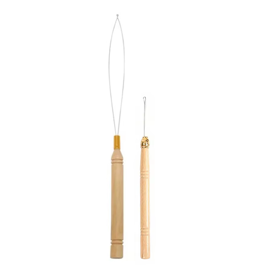 Kit d'outils de perles pour Extensions de cheveux, avec Micro enfileur de boucle d'aiguille de tract