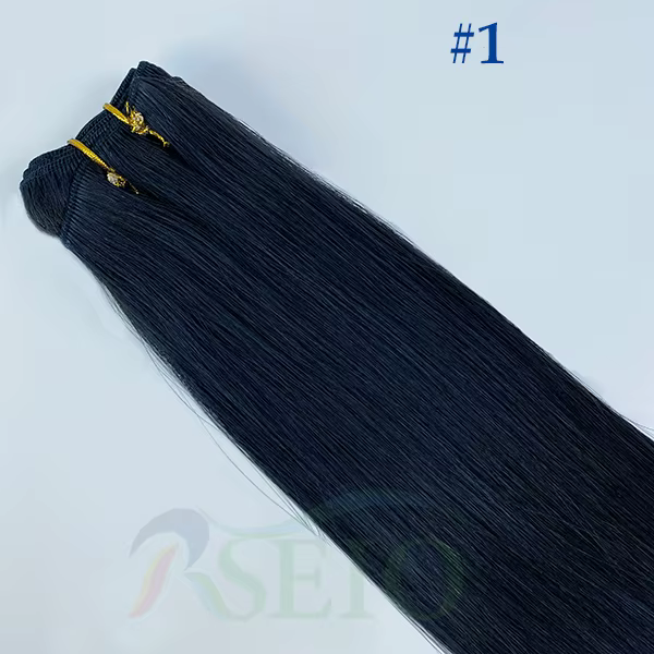 Extensions de cheveux RSEIO Wefts, 100% cheveux humains naturels, mèches brunes et blondes, à coudre