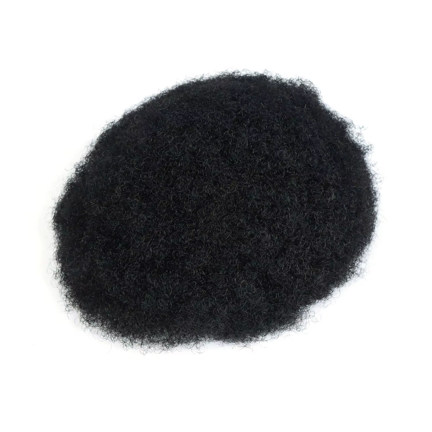 Afro bouclés toupet pour hommes peau mince pleine PU prothèse de cheveux humains 8mm africain mâle t