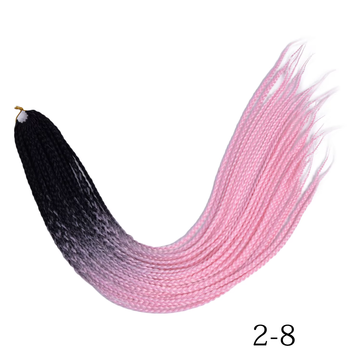 Tresses synthétiques en boîte, Extensions de cheveux colorés au Crochet ombré bleu gris, postiche po