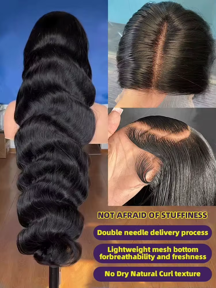 30 40 pouces vague de corps 13x6 HD dentelle frontale perruques cheveux humains brésilien pré-plumé