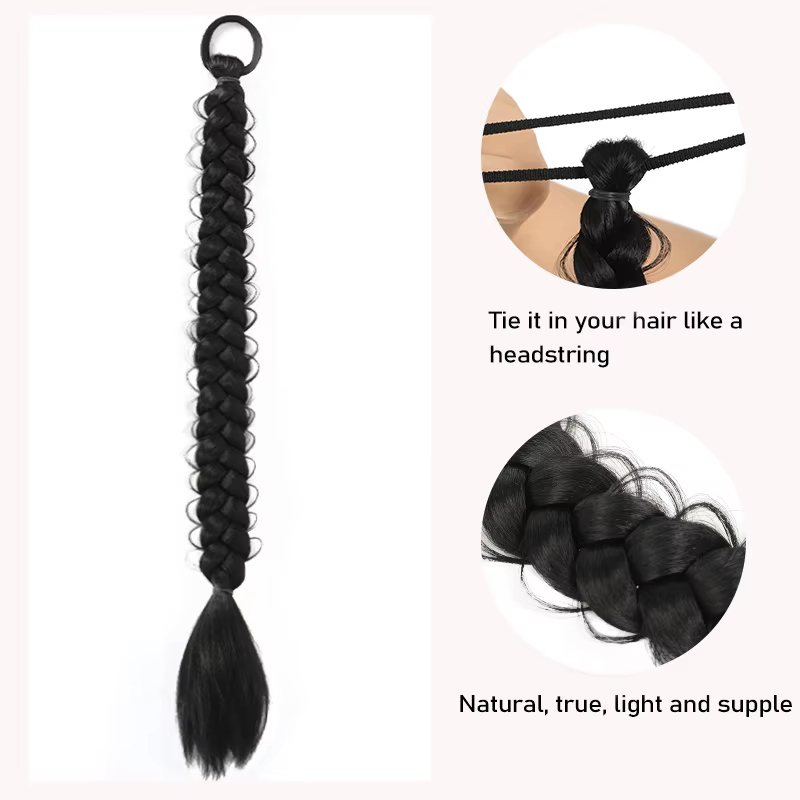 Extensions capillaires synthétiques tressées longues de 24 pouces pour femmes, accessoires capillair