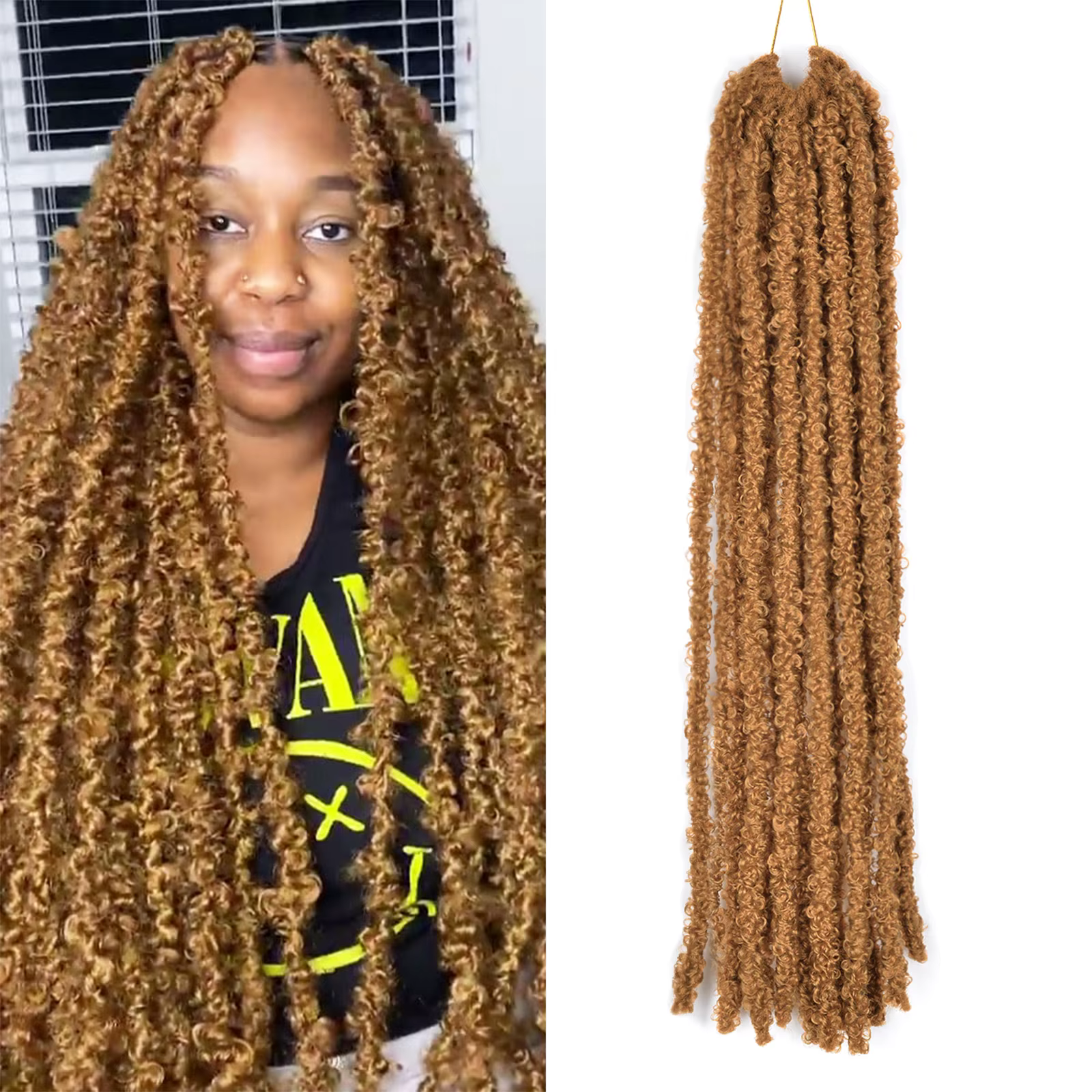 Papillon Locs Crochet cheveux Dreadlocks Meche Faux serrures Crochet cheveux tresses Extensions serr