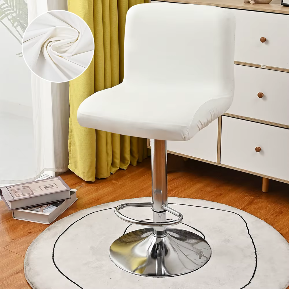 Housse de chaise de tabouret de Bar en cuir Pu, imperméable, extensible, à dossier court, pour salle
