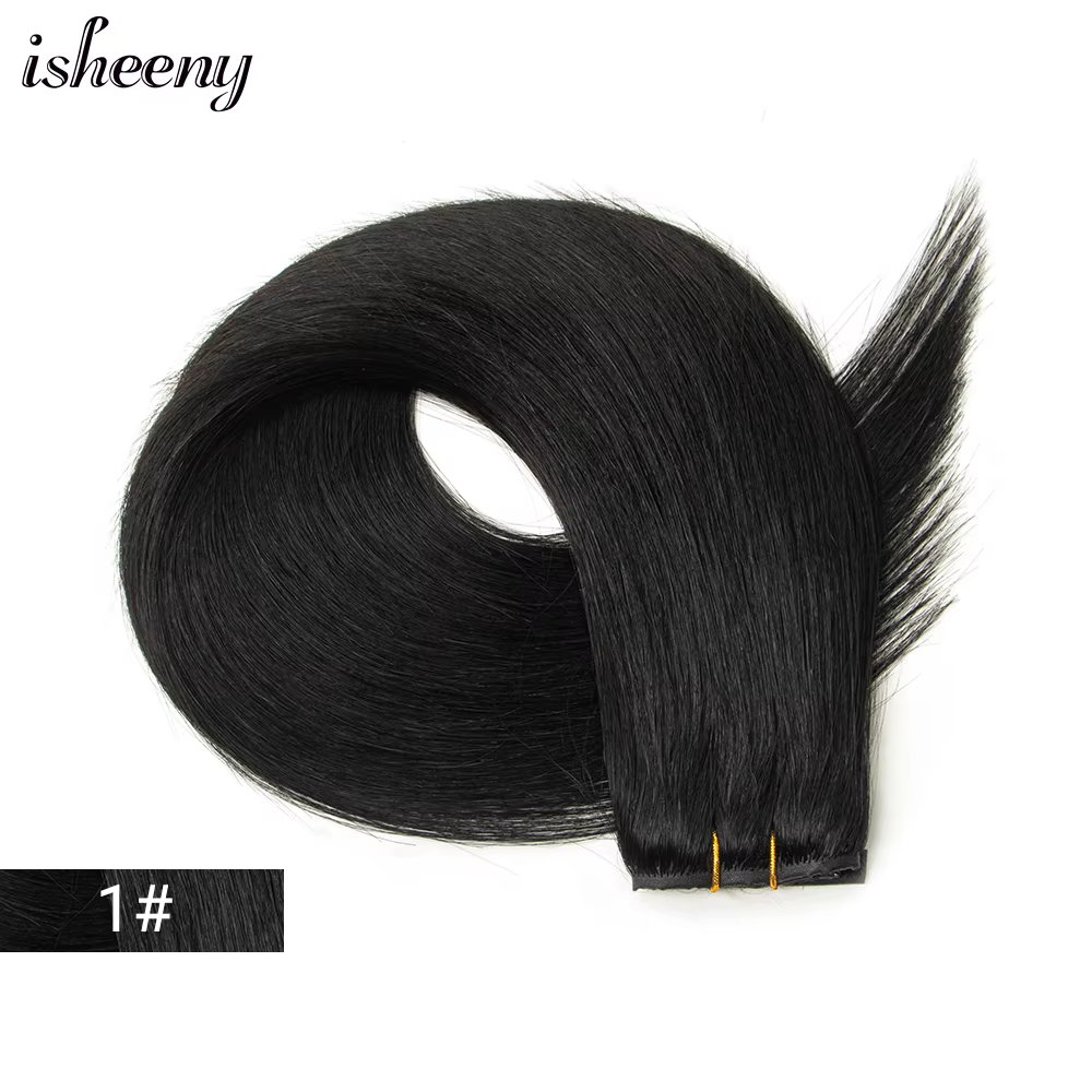 Extensions de cheveux humains de trame de trou Invisible 12 "-24" double onglet trame cheveux nature