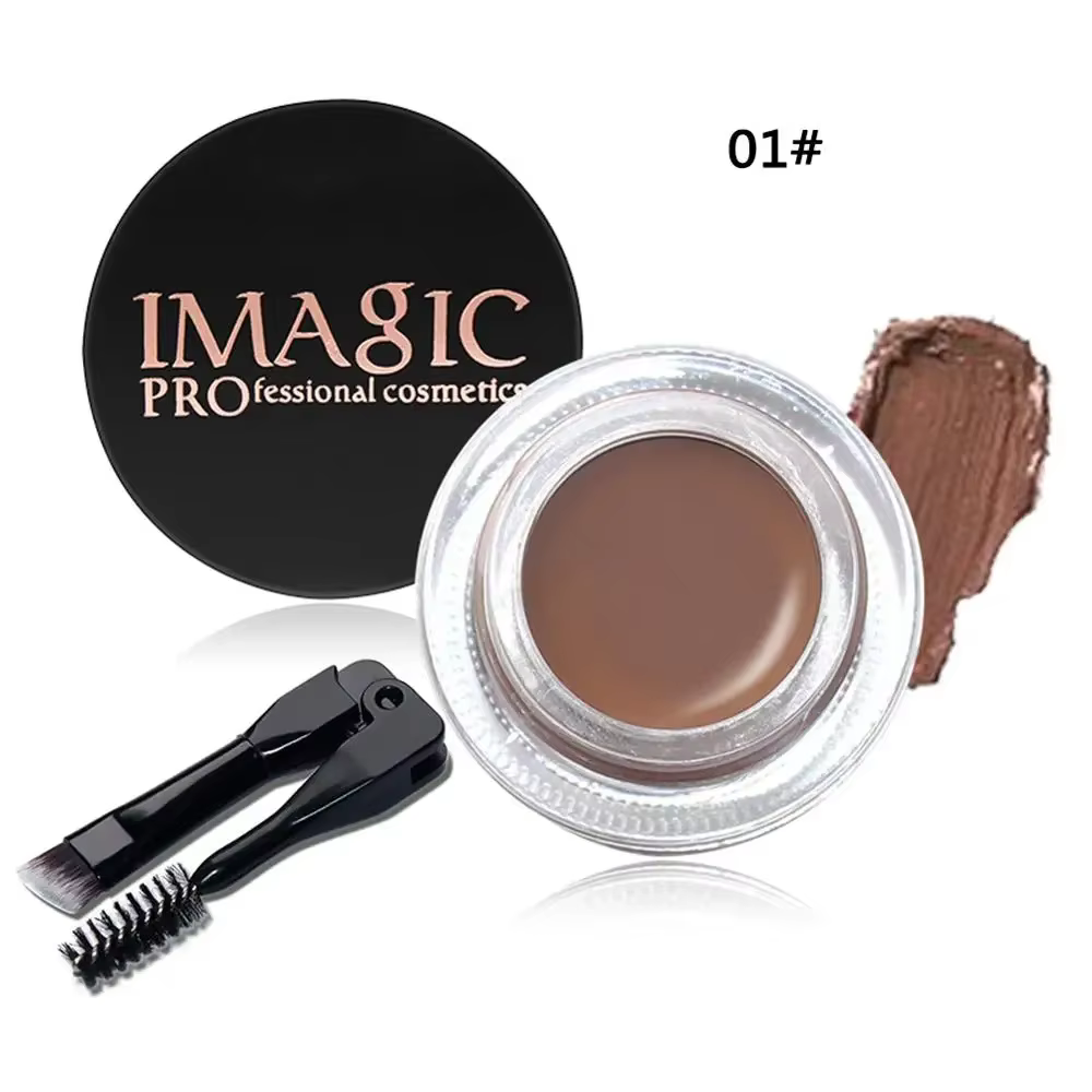 Gel Sourcils Professionnel 6 Couleurs, Rehausseur de Sourcils, Teinture Maquillage Sourcils Marron a