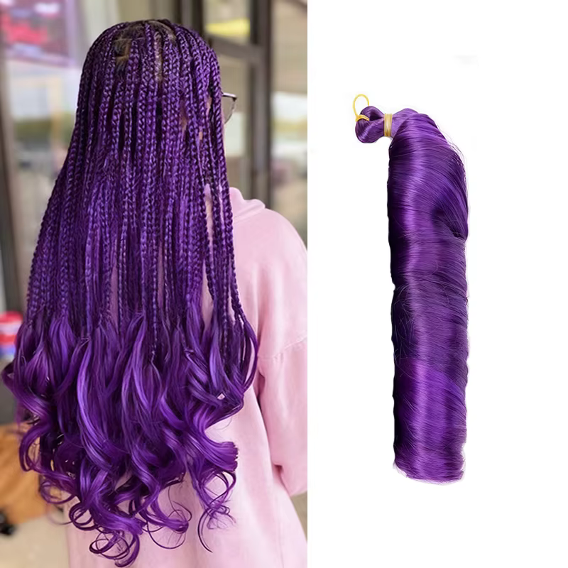 Boucles françaises cheveux Crochet tresses vague lâche spirale bouclés tressage cheveux pour les fem