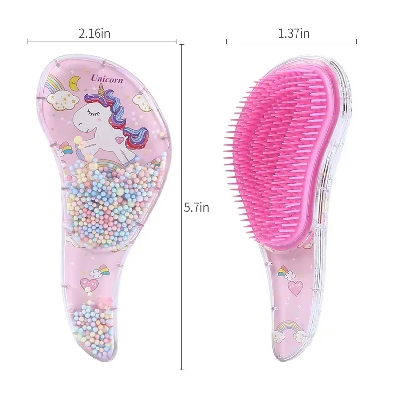 Peignes magiques étoiles, Massage antistatique, brosses à cheveux licorne, enchevêtrement, douche dé