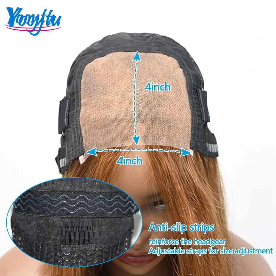 Chocolate Brown Glueless Wigs Human Hair 10 12 Pouces Perruques Cheveux Humains Sans Colle Perruque