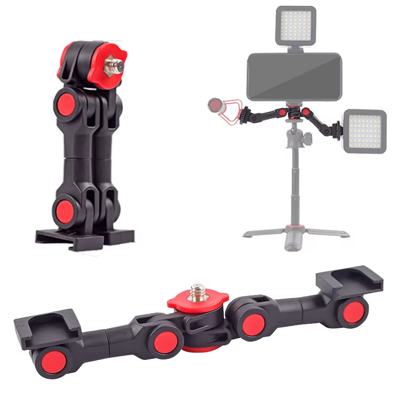 Adaptateur de montage de chaussure froide rotatif avec vis 1/4 ", double support de barre d'extensio