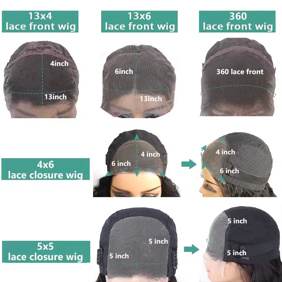 Bling 180 densité 6x4 5x5 sans colle perruque perruques de cheveux humains vague profonde vague d'ea