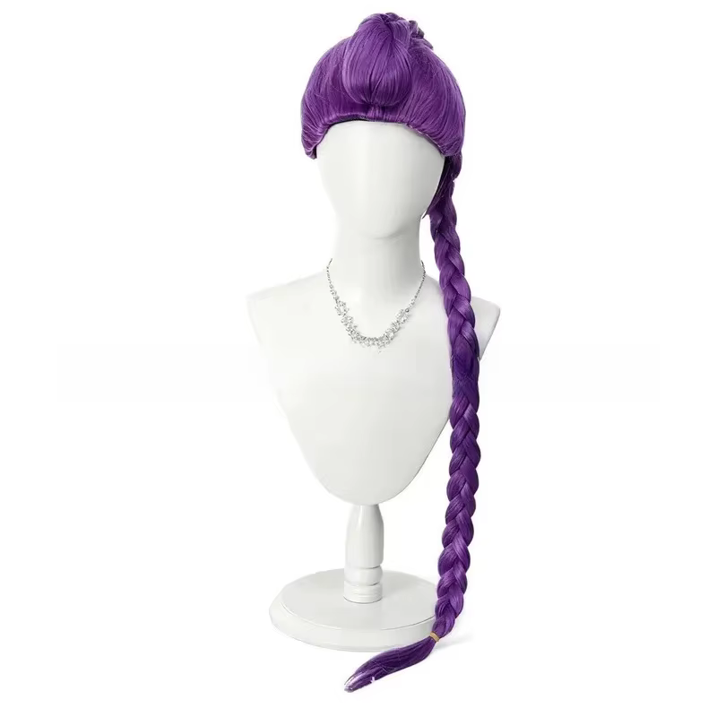 Perruque de Cosplay violette Rumi, personnage de dessin animé amélioré de haute qualité, perruques s