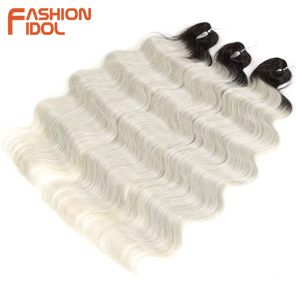 FASHION IDOL 24 pouces vague de corps Crochet tresses cheveux synthétiques pour les femmes noires va