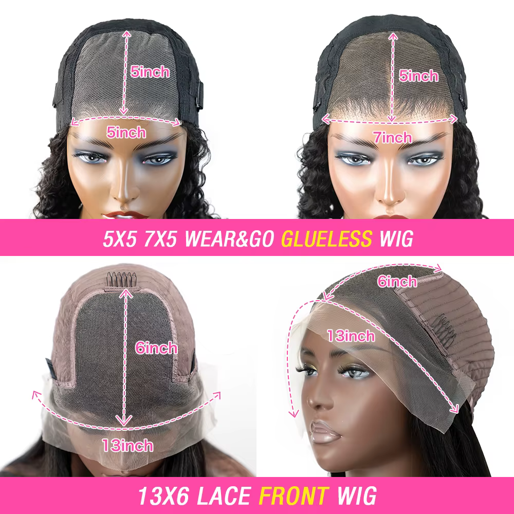 Wear Go perruque sans colle 30 34 pouces os droit 13x6 HD dentelle frontale perruque cheveux humains