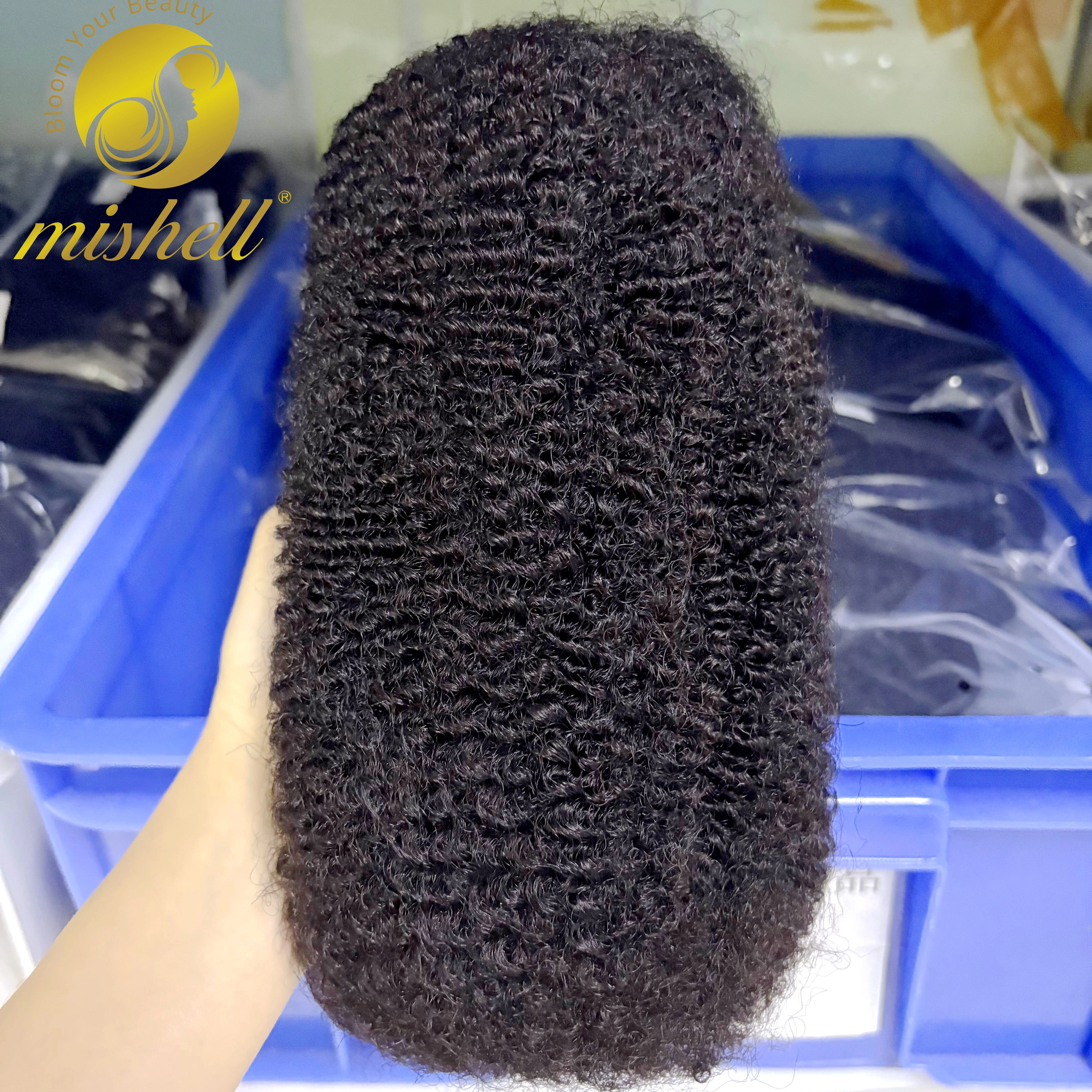 Extensions de cheveux humains naturels 4C Afro Kinky Curly en vrac de 10 à 16 pouces, sans trame, Re