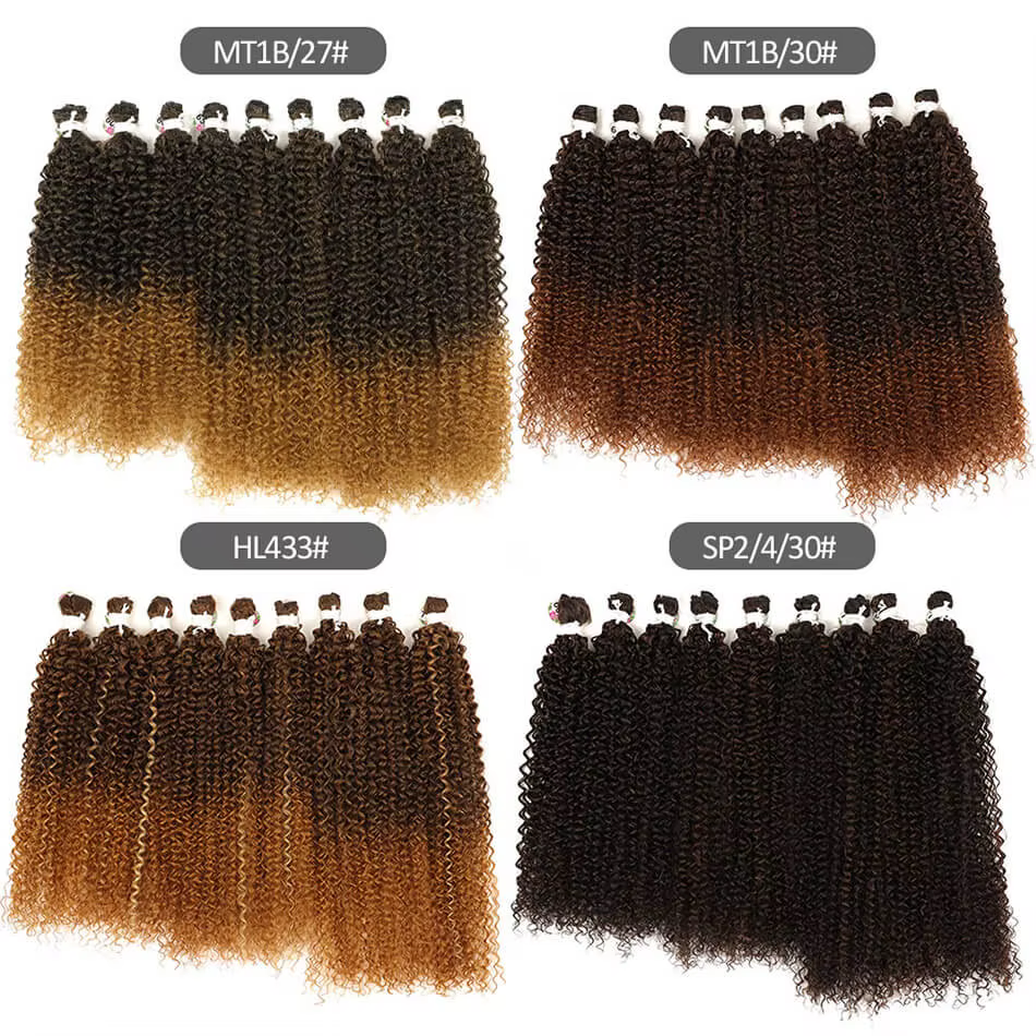 Bundles de cheveux bouclés caution synthétiques pour femmes, extensions longues bouclées, faux cheve