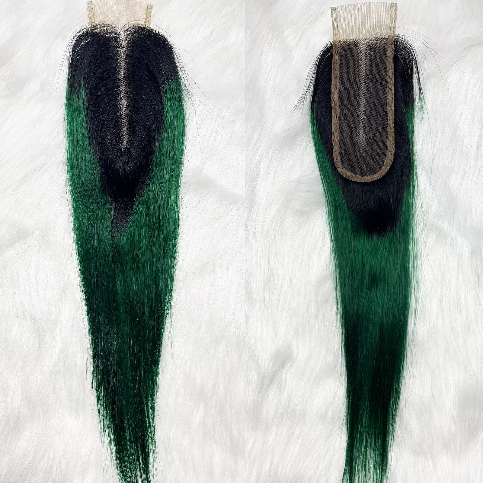 Paquets droits de cheveux humains d'os avec la fermeture transparente de dentelle 2x6 Extensions de