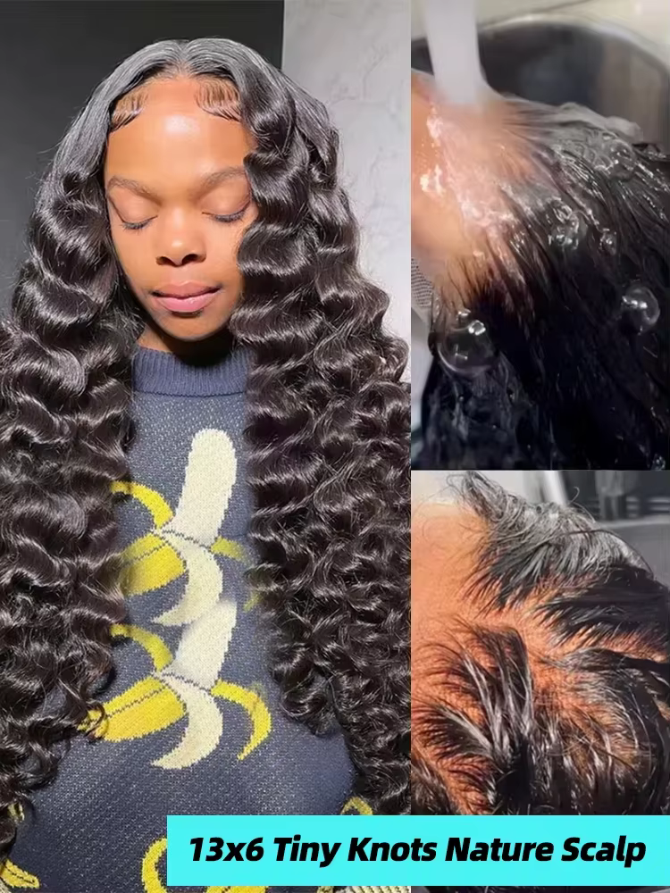 Mossily vague lâche 13x6 HD dentelle avant perruques de cheveux humains brésilien 30 36 pouces boucl