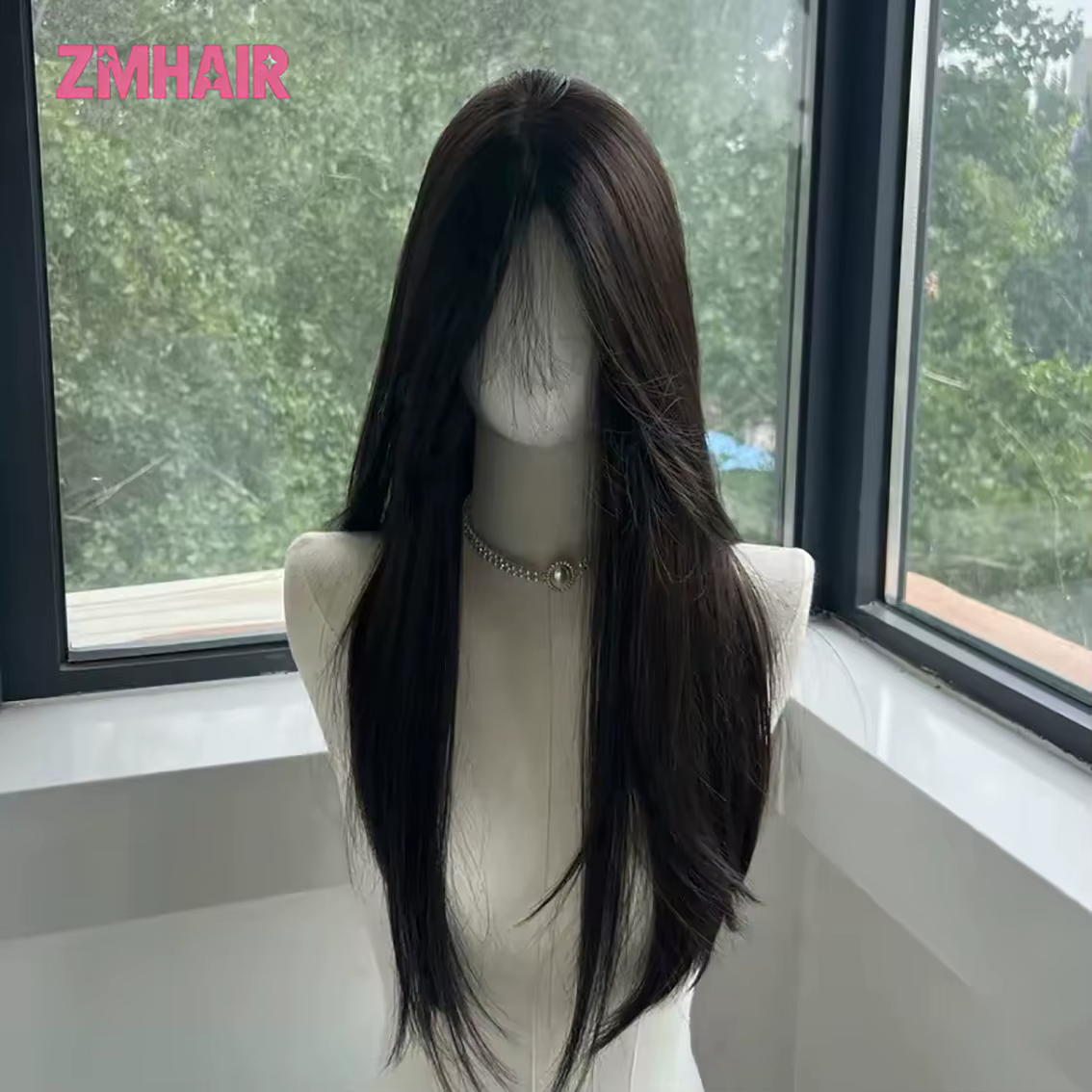 Perruque à base de soie 6x6, 20 pouces, 100% cheveux humains européens bruns, cheveux vierges, dessu