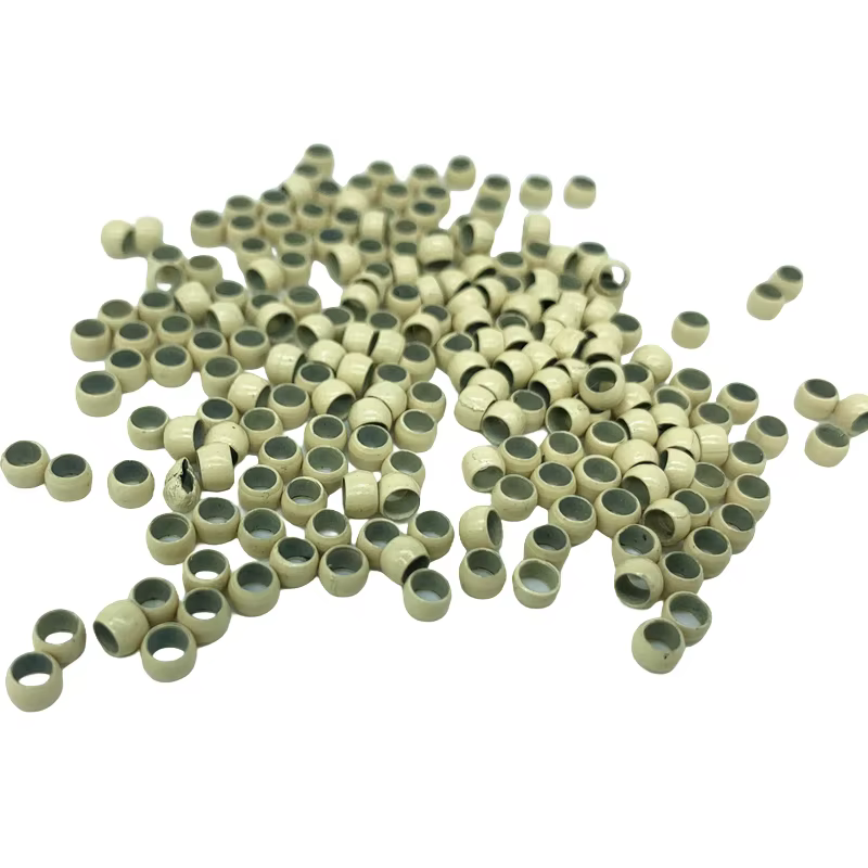 1000 pièces 4.0mm cuivre Nano perles sans silicone pour Extensions de cheveux Micro lien anneaux per