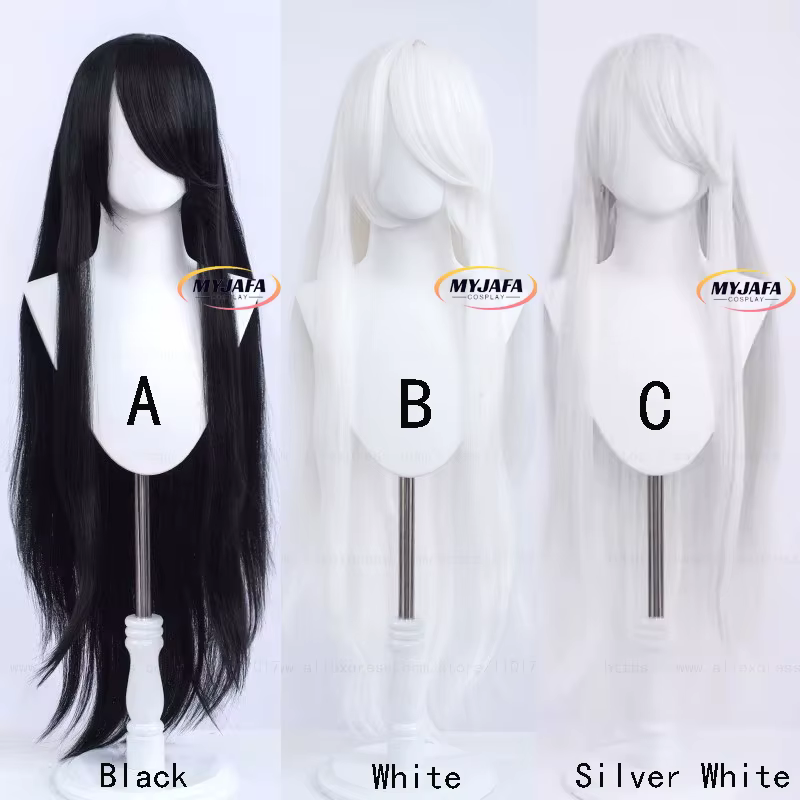 Perruque de Cosplay synthétique longue et lisse de 100cm, perruques universelles omnipotentes de cou