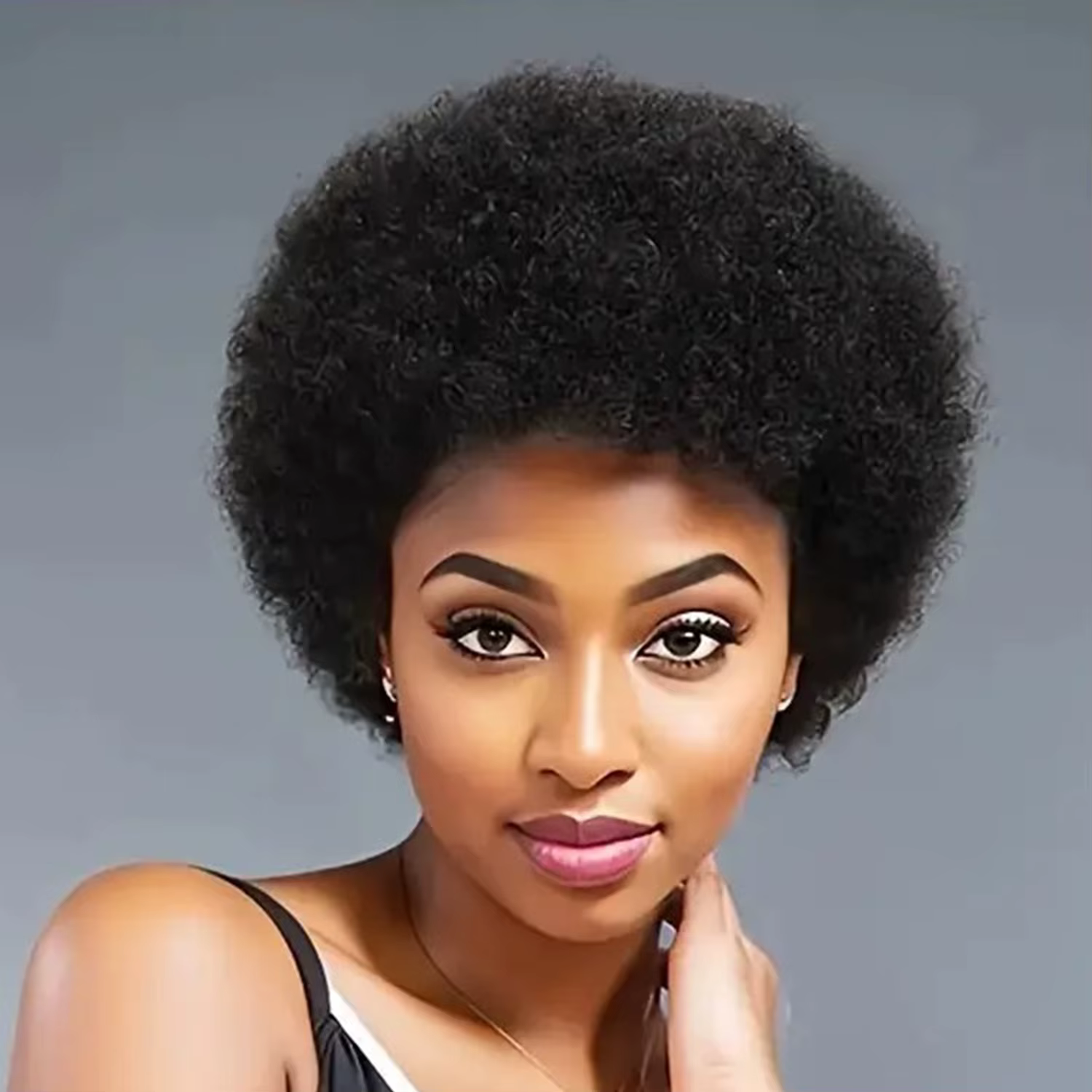 Perruques de cheveux humains bouclés afro crépus pour femmes noires, cheveux brésiliens naturels, pe