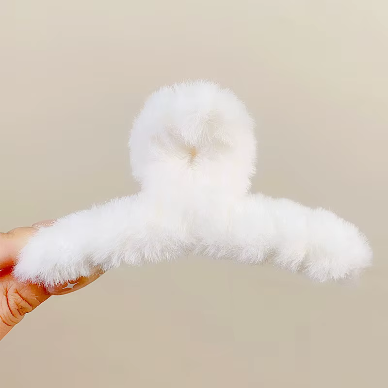 Nouvelle pince à cheveux croisée colorée et moelleuse pour femmes et filles, accessoire de mode pour