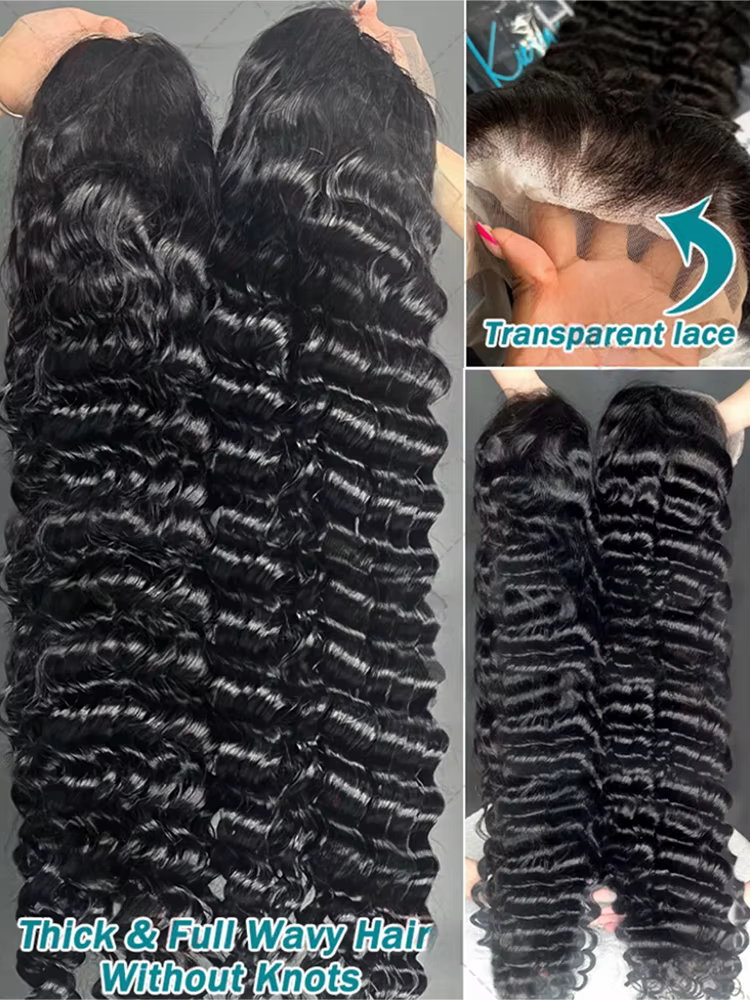 Mossily vague lâche 13x6 HD dentelle avant perruques de cheveux humains brésilien 30 36 pouces boucl