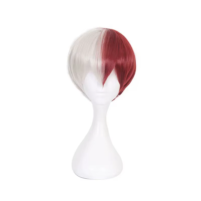 My Hero Academia Boku no Hiro Akademia Shoto Todoroki Shouto perruques blanc et rouge Cosplay Shoto