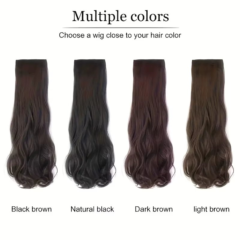 Ensemble de coupe de cheveux synthétiques pour femmes, extension de cheveux ondulés naturels, clip B