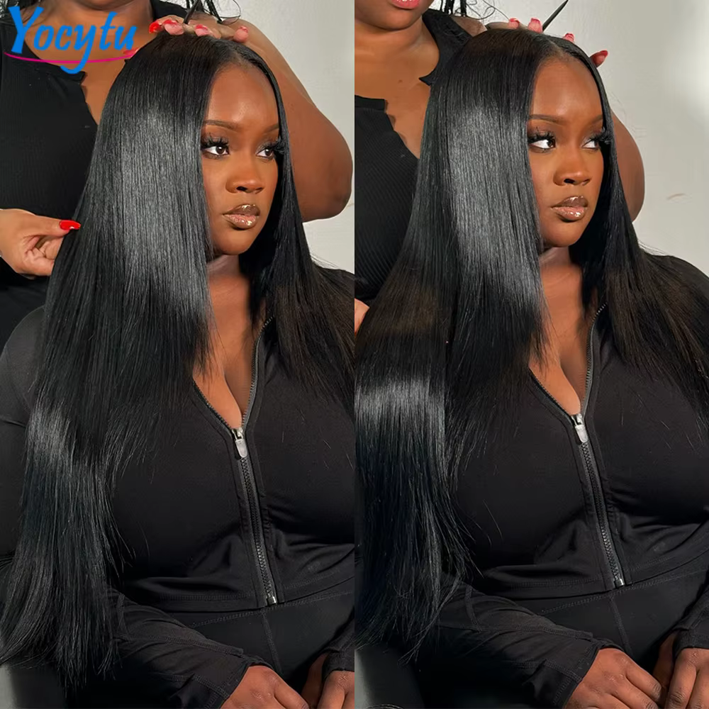 30 Pouces Perruques Cheveux Humains Perruques Cheveux Humains Sans Colle Droites Perruques Frontales