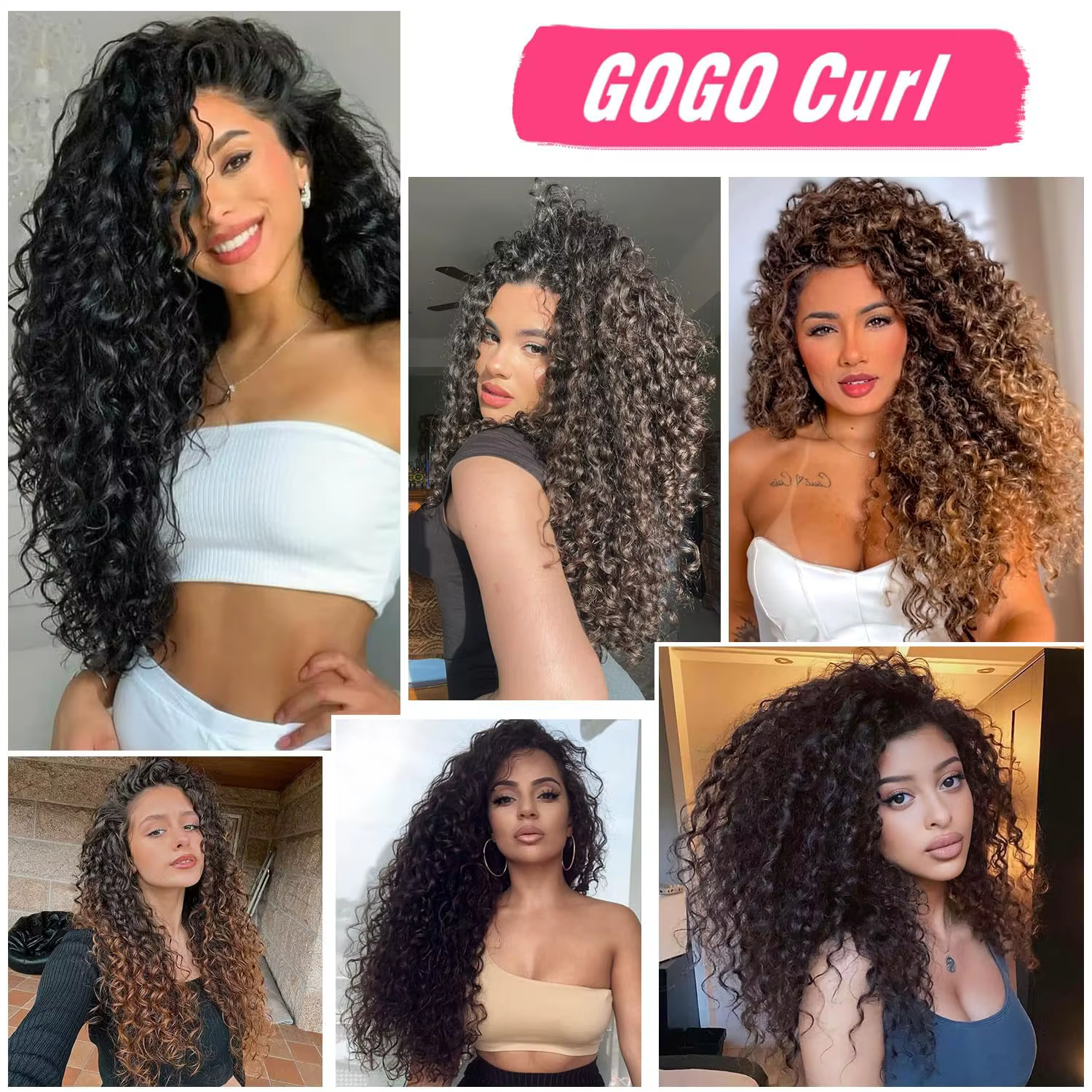 GoGo Curl Crochet cheveux pour femmes noires courte plage Curl bohème Crochet tresses naturel noir v