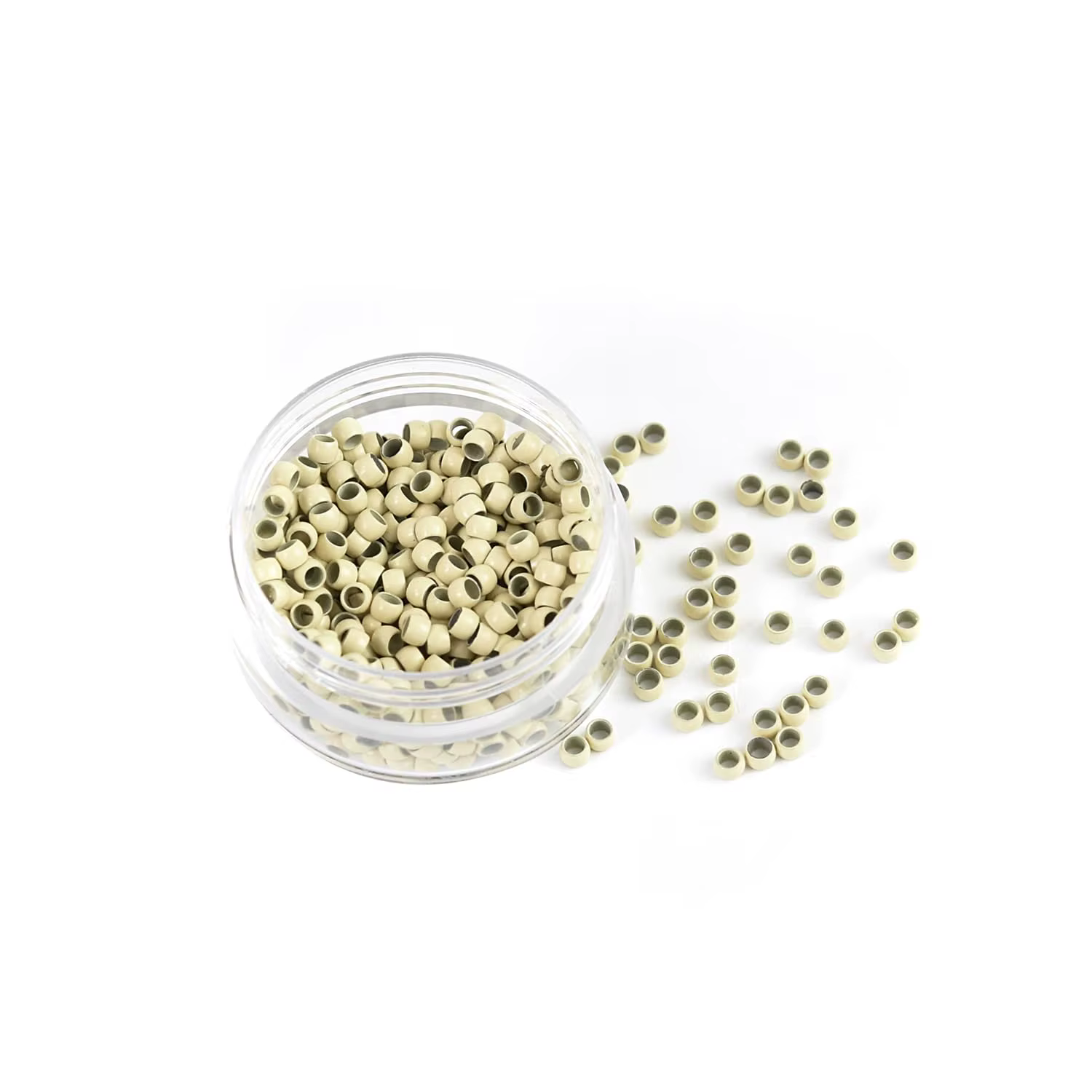 1000 pièces 3mm Nano Silicone doublé Micro anneau perles d'extension de cheveux pour Nano pointe Ext