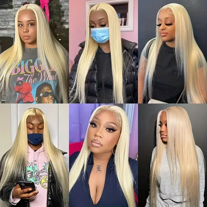 Perruque de cheveux humains longue 613 blonde, perruque frontale HD 613, perruques de cheveux humain