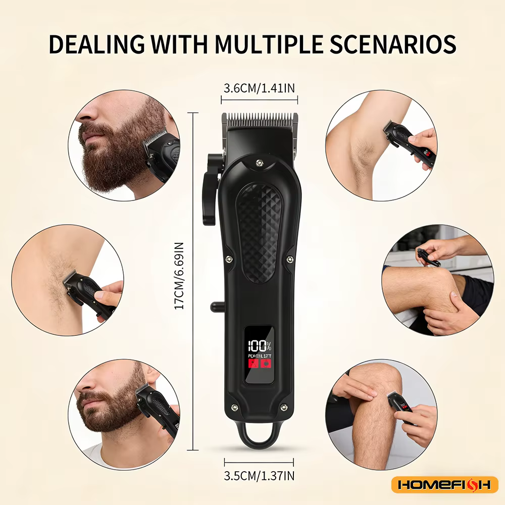 Tondeuse à cheveux et à barbe professionnelle rechargeable par USB, sans fil, cadeau idéal pour les