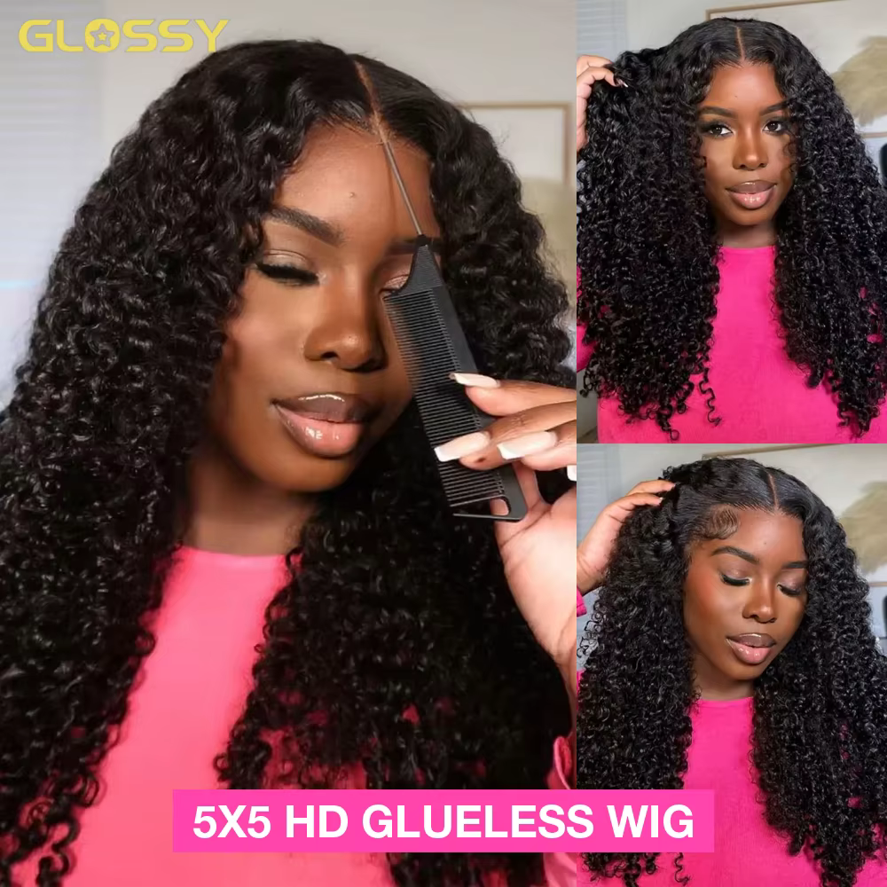 250 densité 13x6 Hd Afro crépus bouclés perruque 100% cheveux humains 13x4 4c bords frontale vague p