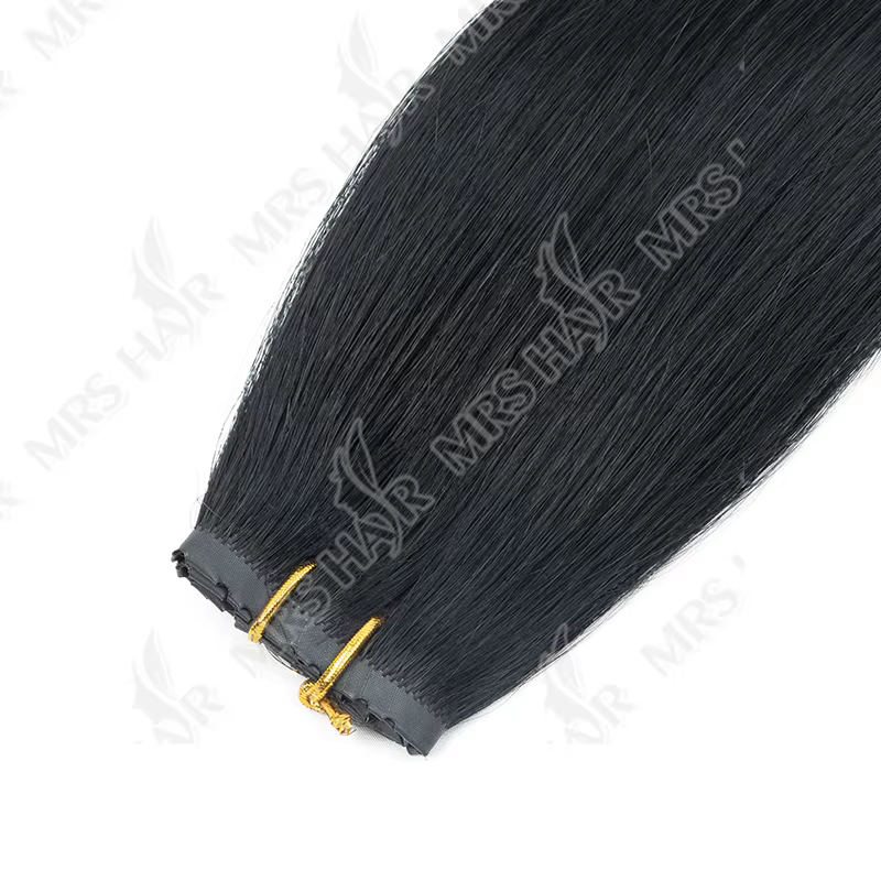 Extensions de cheveux papillon en trame, cheveux humains, trame invisible en PU, double languette pl