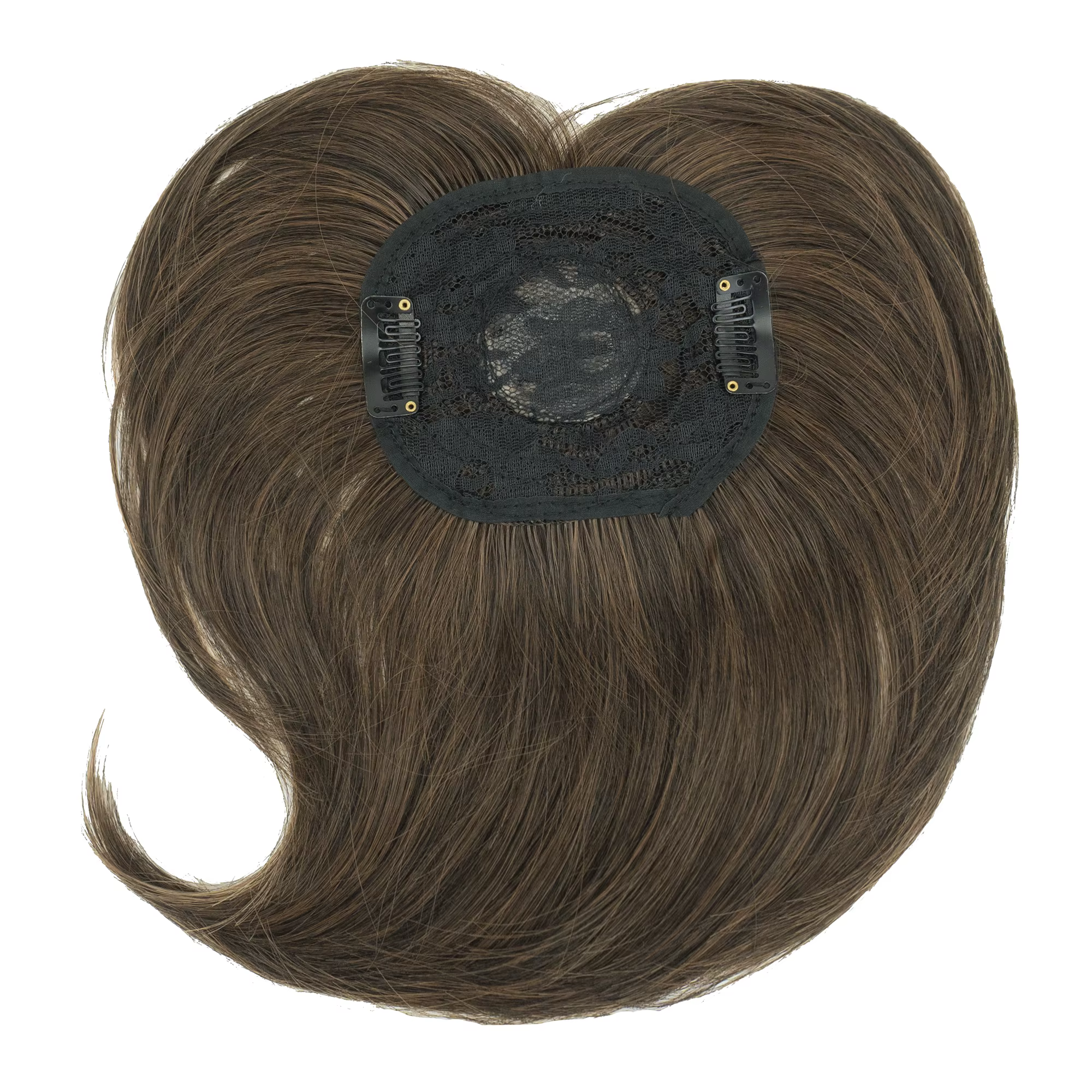 Soowee cheveux synthétiques Topper avec frange Invisible 3D cheveux toupet postiches fermetures de c