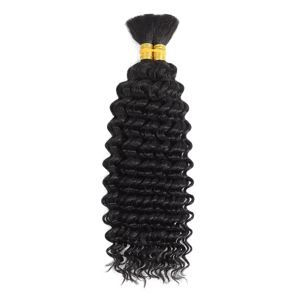 Gris vague profonde en vrac cheveux humains tressage blond gingembre bouclés cheveux brésiliens pour