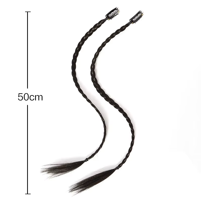 WIGSIN-Perruque Synthétique Tressée avec Pince BB de Bain, Boîte Légère, Queue de Cheval pour Femme,