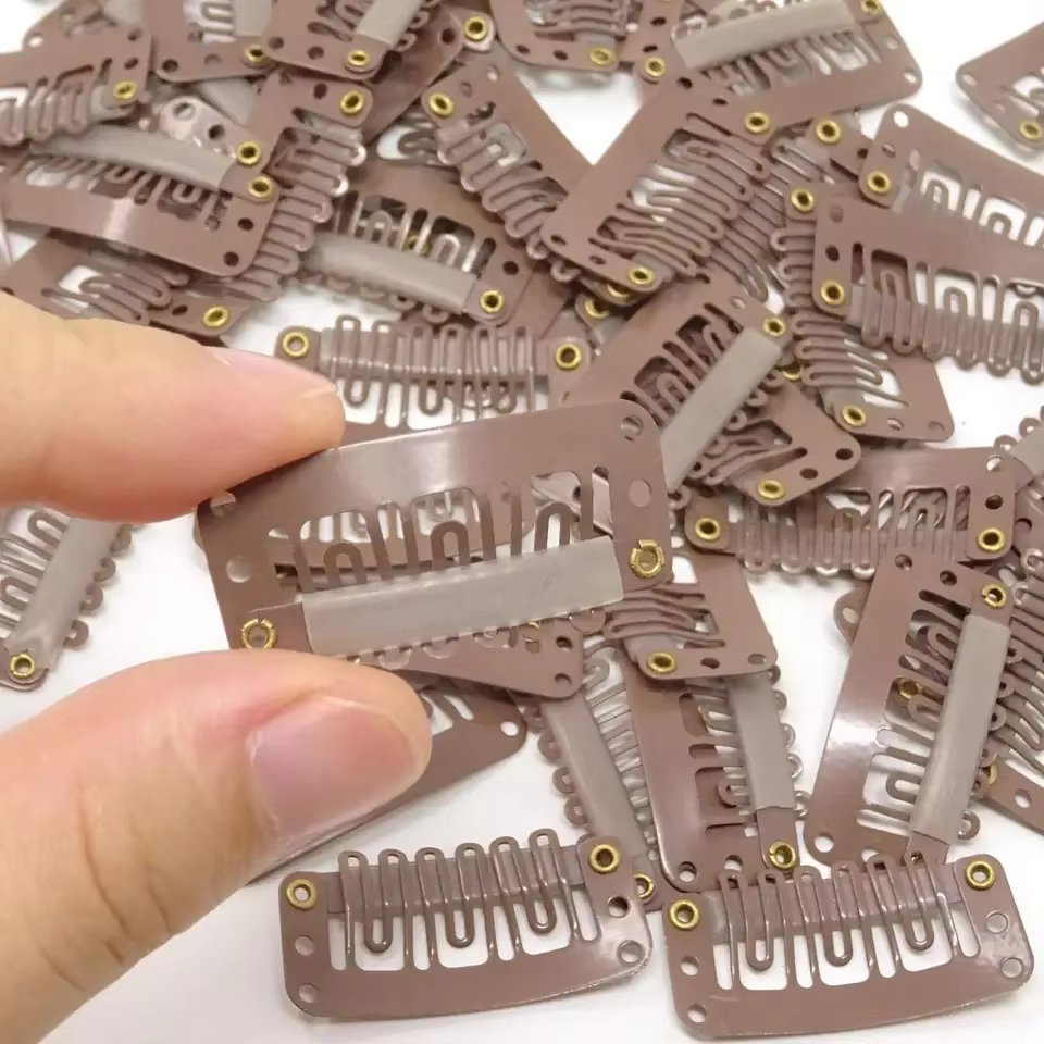 50pc 2.3cm pince d'extension de cheveux U perruque Clips pour Extensions de cheveux pince cheveux pi