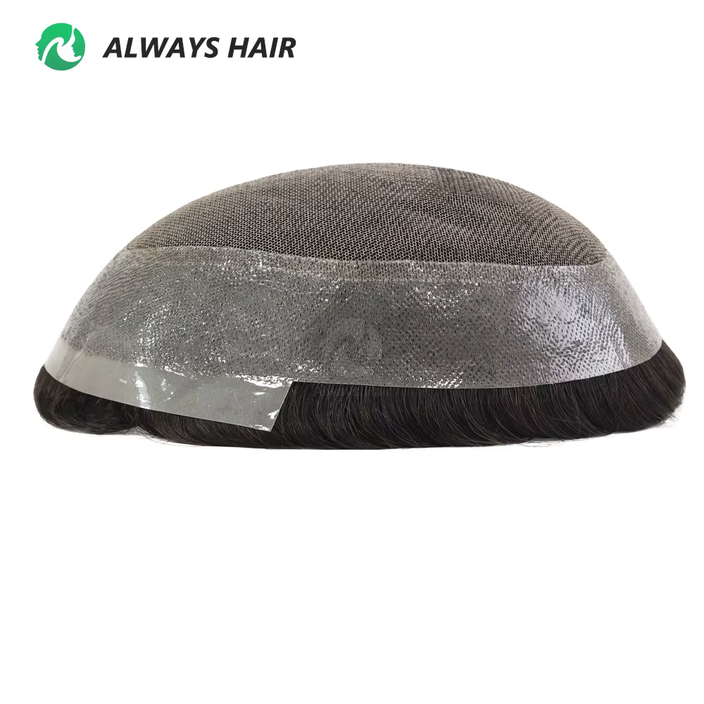 Australie toupet cheveux hommes perruque 16x24CM 20x25CM doux français dentelle et PU 5 "130% densit