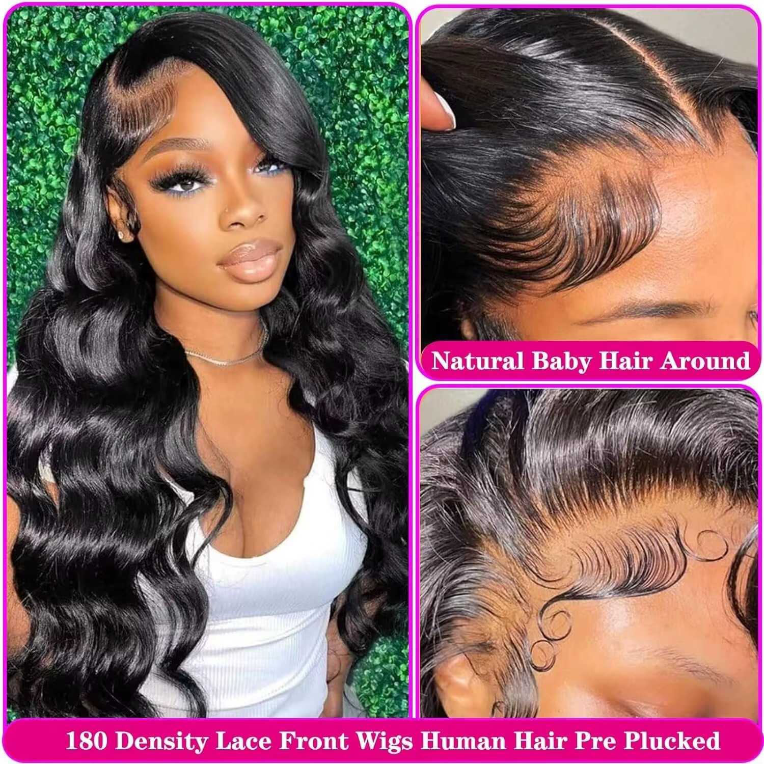 Perruque Lace Front Wig Body Wave Naturelle, Cheveux Humains, Sans Colle, 13x4, 13x6, 26, 28, 30, 32