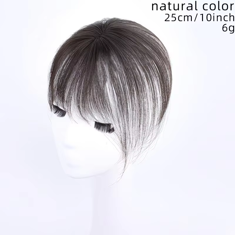 Complément capillaire droit en cheveux naturels pour femmes, à clipser, pour cheveux courts et perte