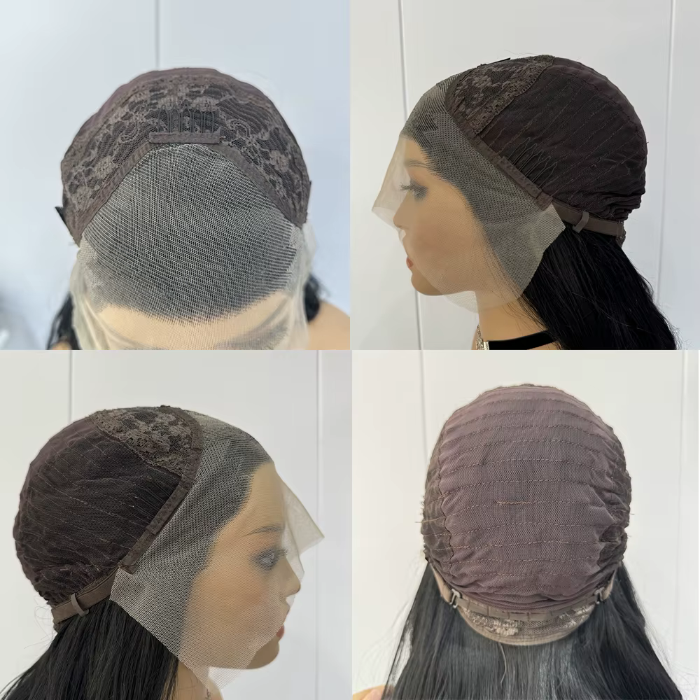 Perruques Lace Front synthétiques noires pour femmes, cheveux longs, corps ondulé, fibre de degré de