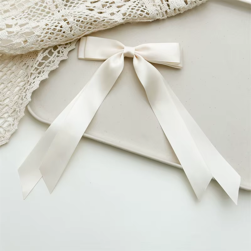 Pince à Cheveux Élégante en Satin pour Femme et Fille, Barrettes à Nministériels d, Ruban, Couleur U