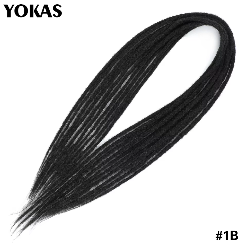 Extensions DE cheveux synthétiques Dreadlock à Double extrémité, 24 pouces, tresses au Crochet, pour