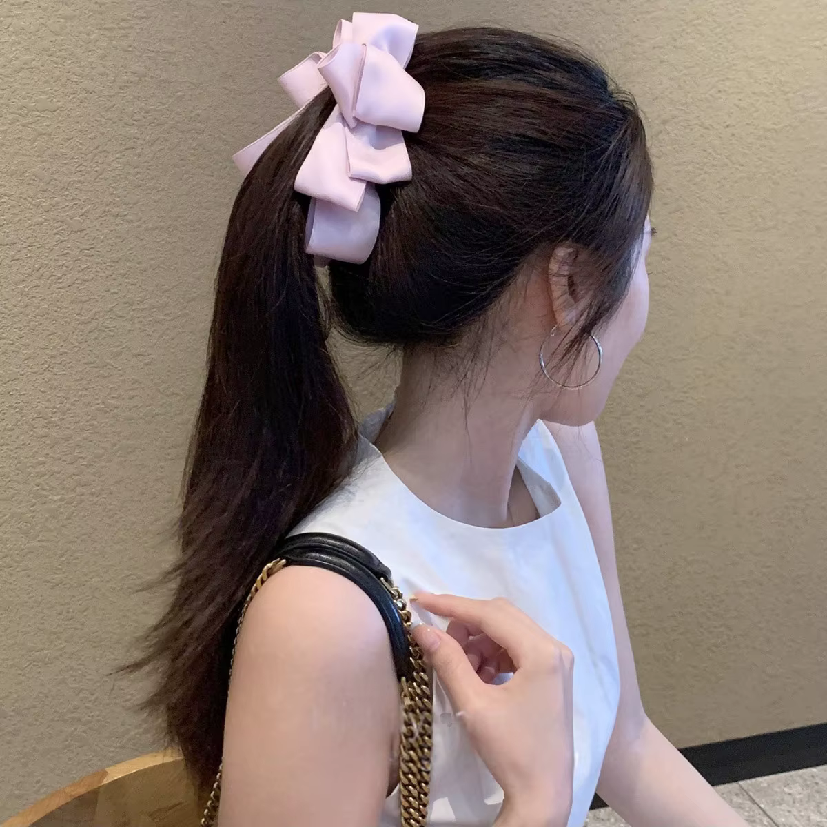 Lystrfac nouveau nœud Hairgrps cheveux griffe arc pinces à cheveux pour femmes filles arrière tête é