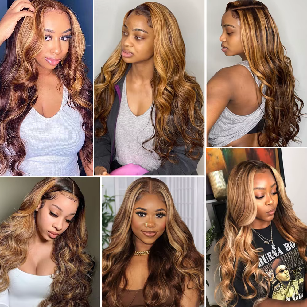 Perruque Lace Frontal Wig 100% naturelle, cheveux humains, 13x6 Hd, blond miel, Body Wave, 4x4, 5x5,