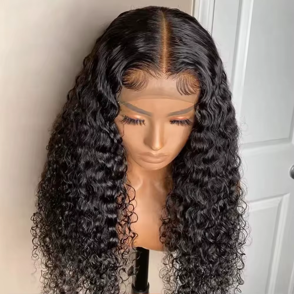 Perruques de cheveux humains avant de dentelle transparente HD perruque bouclée Jerry perruques de f